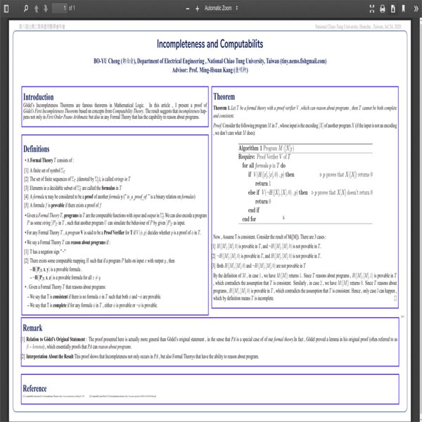Computability and Incompleteness